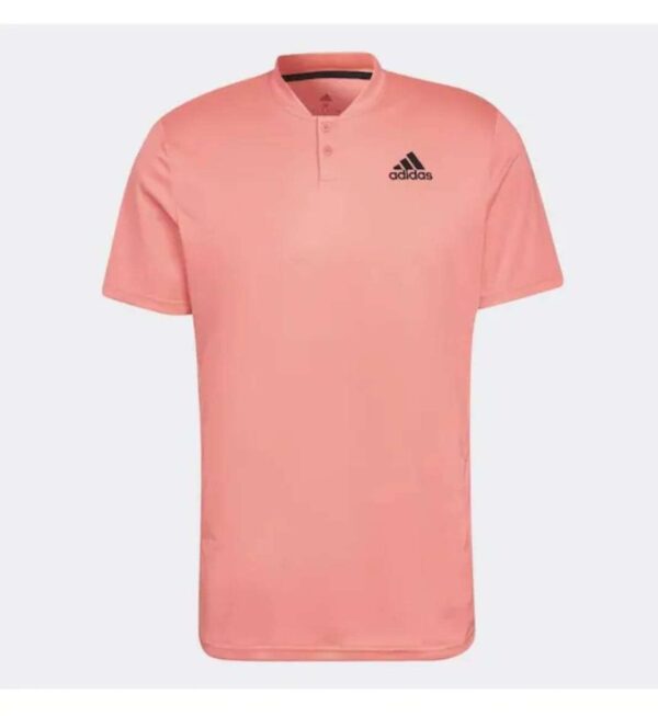 Adidas Hf1811 Club Henley Erkek Pembe T-shirt